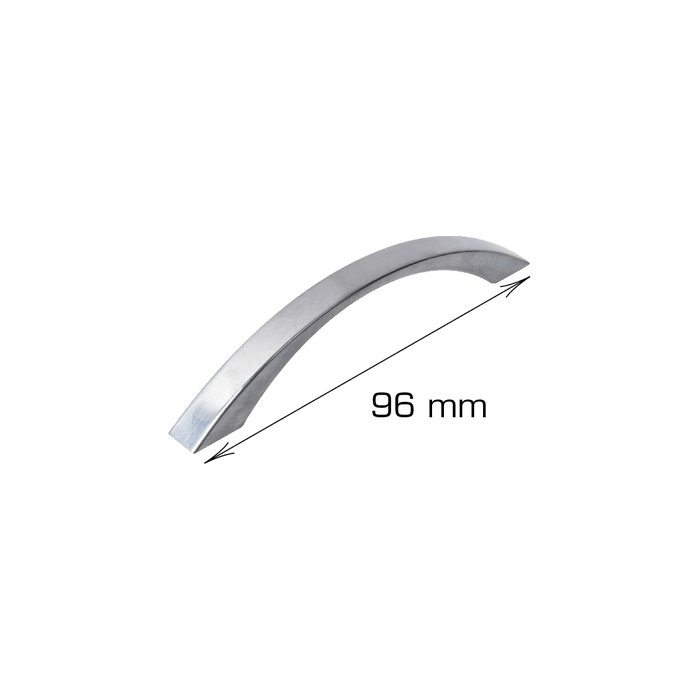 Håndtak buet aluminium 96 mm - 2 stk.